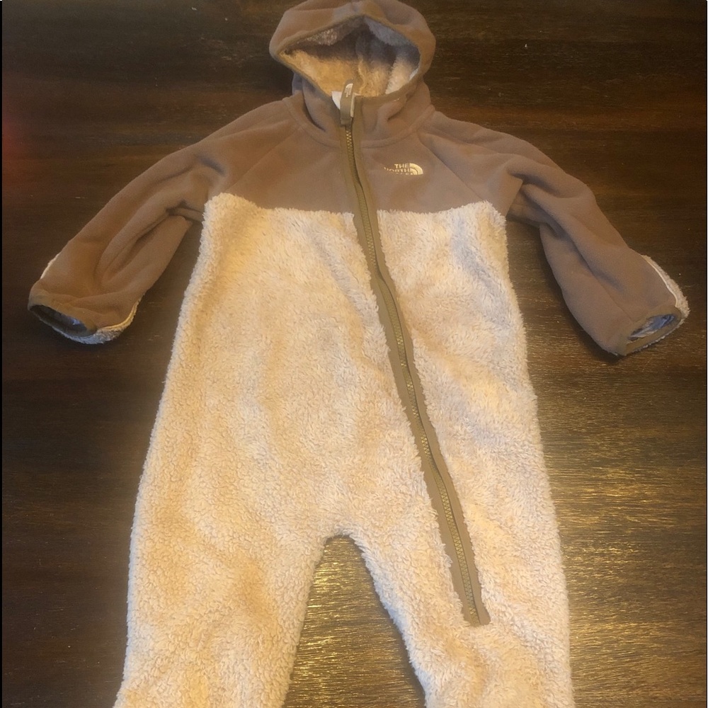 North Face teddy onesie
